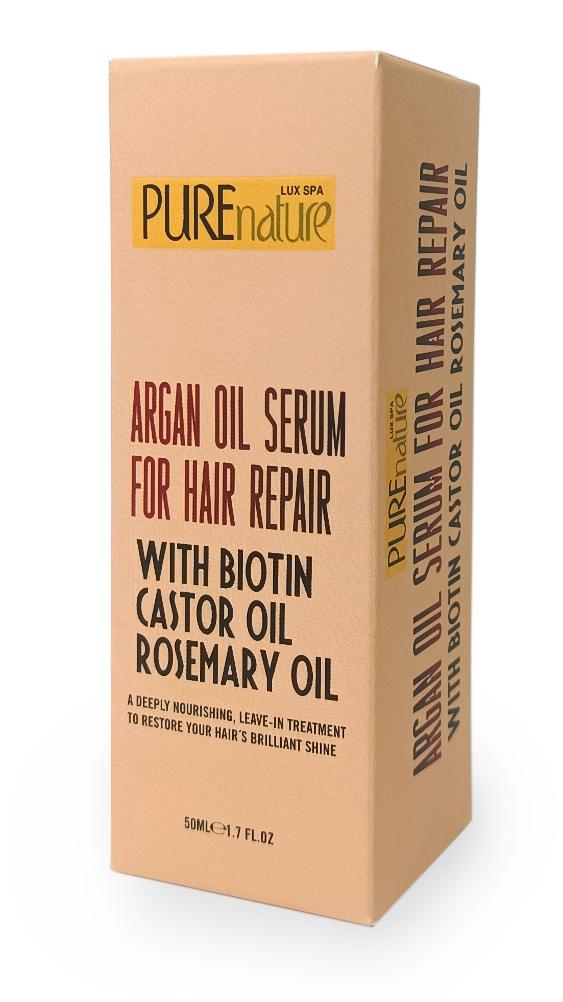 سرم روغن آرگان پیور اند پیور مدل Hair Repair حاوی بیوتین، روغن کرچک و رزماری حجم 50 میلی‌لیتر