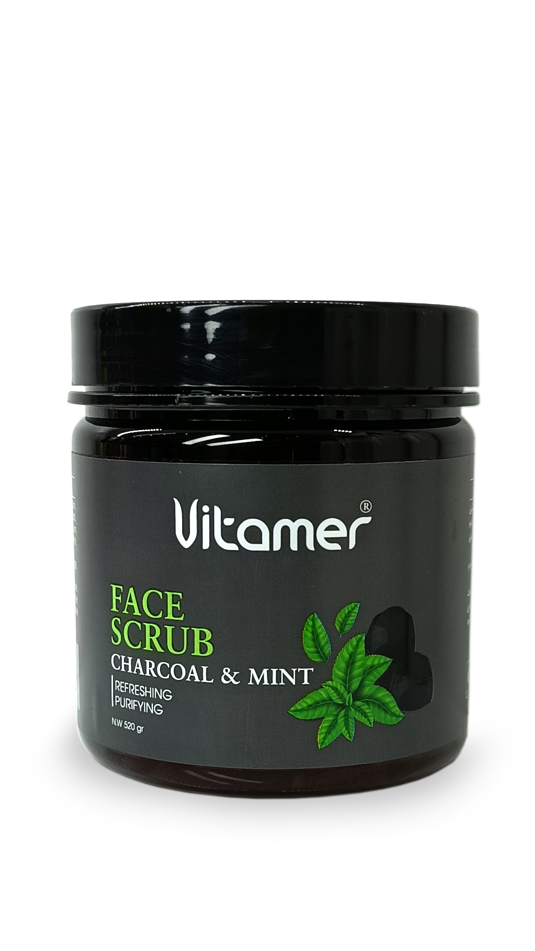 اسکراب صورت ویتامر مدل Face Scrub Charcoal & Mint حجم 300 گرم
