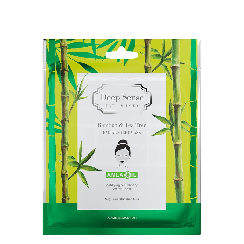 ماسک ورقه‌ای صورت دیپ سنس مدل بامبو و روغن درخت چای (Bamboo & Tea Tree)