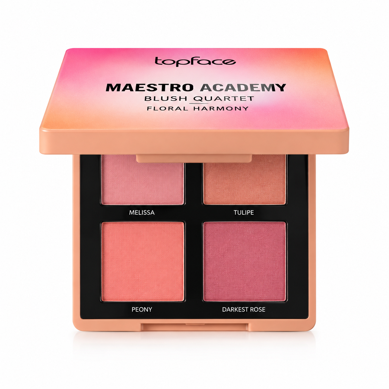 پالت رژگونه 4 رنگ تاپ فیس شماره 001 مدل Maestro academy blush bouquet