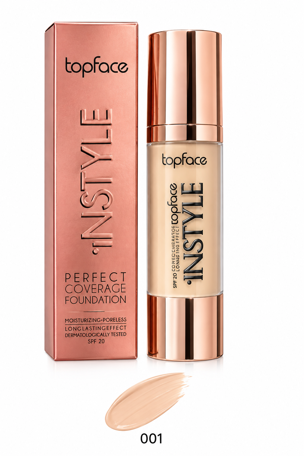 کرم پودر شیشه ای مدل Instyle Perfect Coverage تاپ فیس