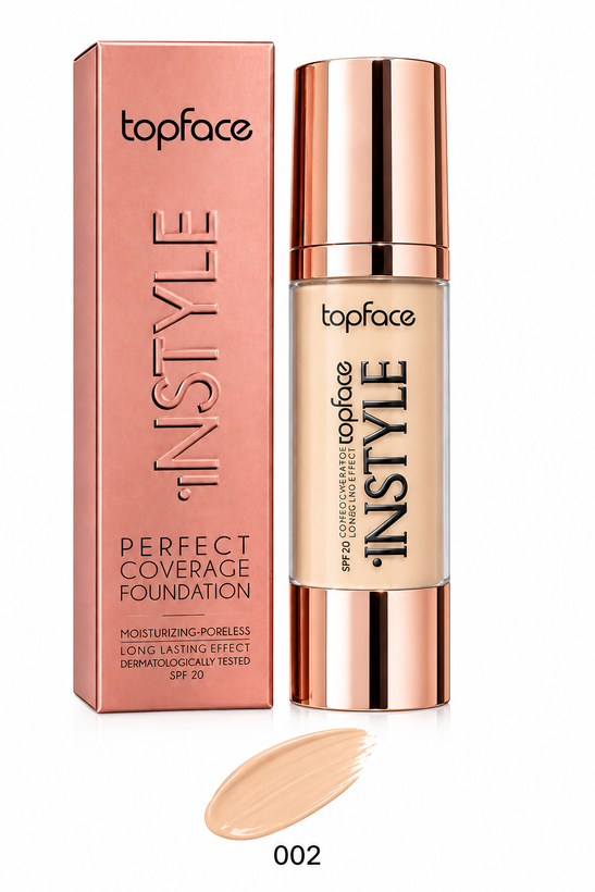 کرم پودر شیشه ای مدل Instyle Perfect Coverage تاپ فیس