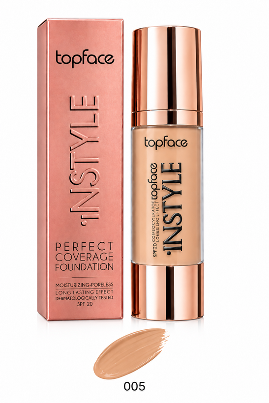 کرم پودر شیشه ای مدل Instyle Perfect Coverage تاپ فیس