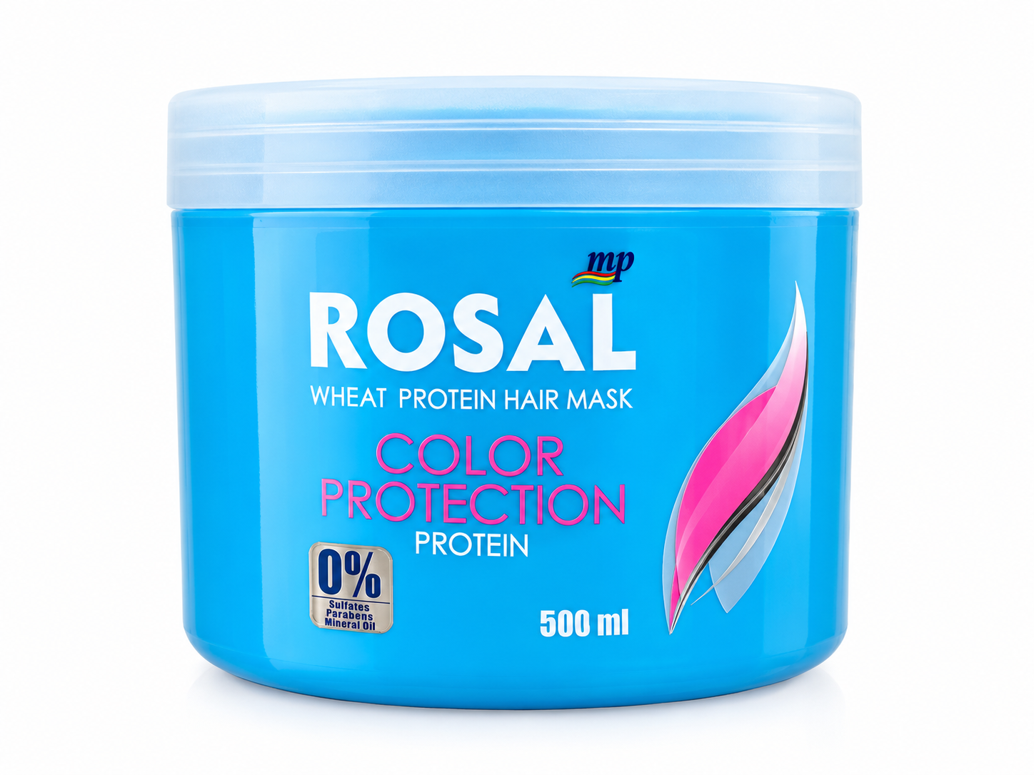 ماسک مو پروتئین گندم روزال مدل Color Protection حجم 500ml (بدون سولفات)