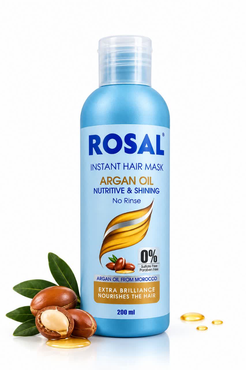 ماسک موی فوری روغن آرگان رزال بدون نیاز به آبکشی 200ml (بدون سولفات)